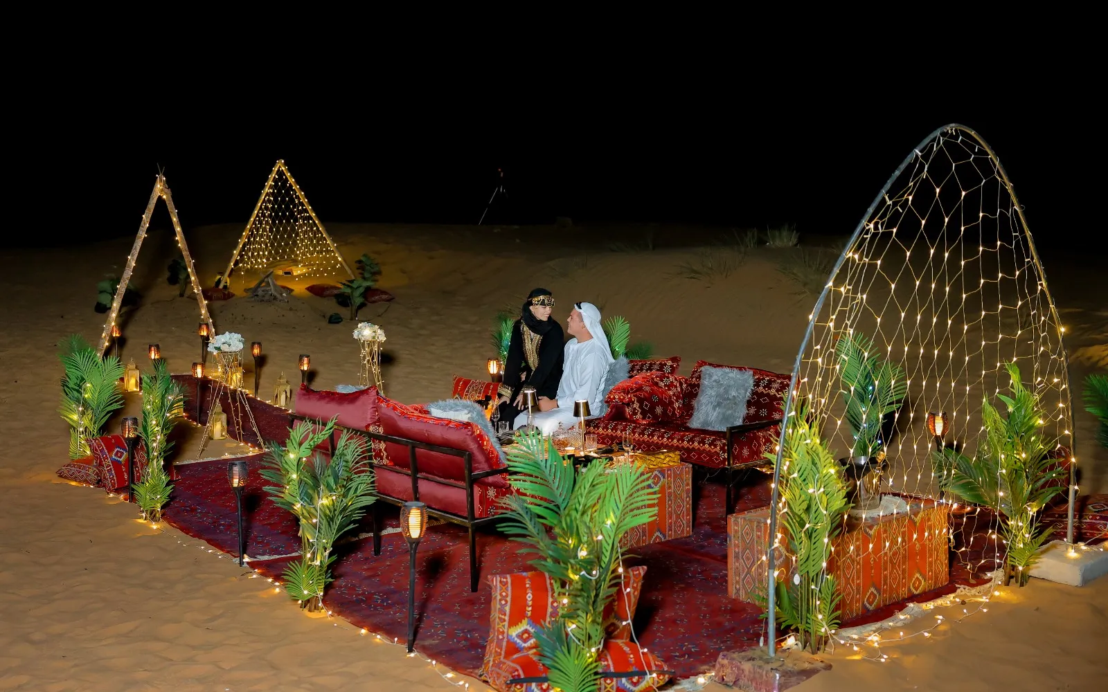Private Romantic Setup Overnight Desert Safari