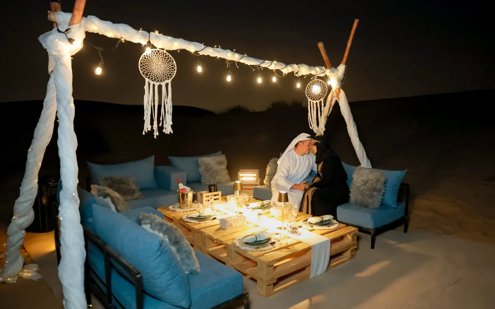 Private Romantic Setup Overnight Desert Safari