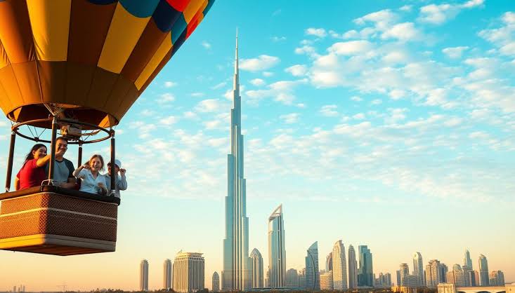 Sunrise Hot Air Balloon Atlantis Skyline View