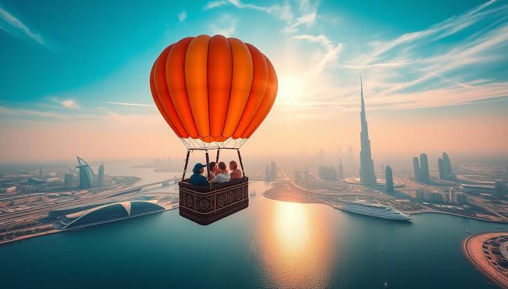 Sunrise Hot Air Balloon Atlantis Skyline View